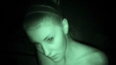 Barely legal beauty with a great body gets fucked in night vision