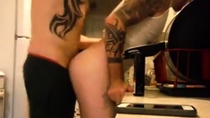 Muscle Tattoo Artist Cums Home Breeds his Bitch
