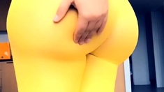 Close up ass creaming