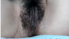 Hairy pussy on cam