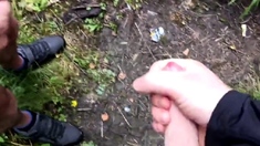 2 Guys Wanking Down The Woods