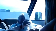 Truck Driver Masturbating